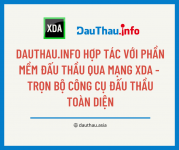 DauThau info hợp tác với Phần mềm đấu thầu qua mạng XDA