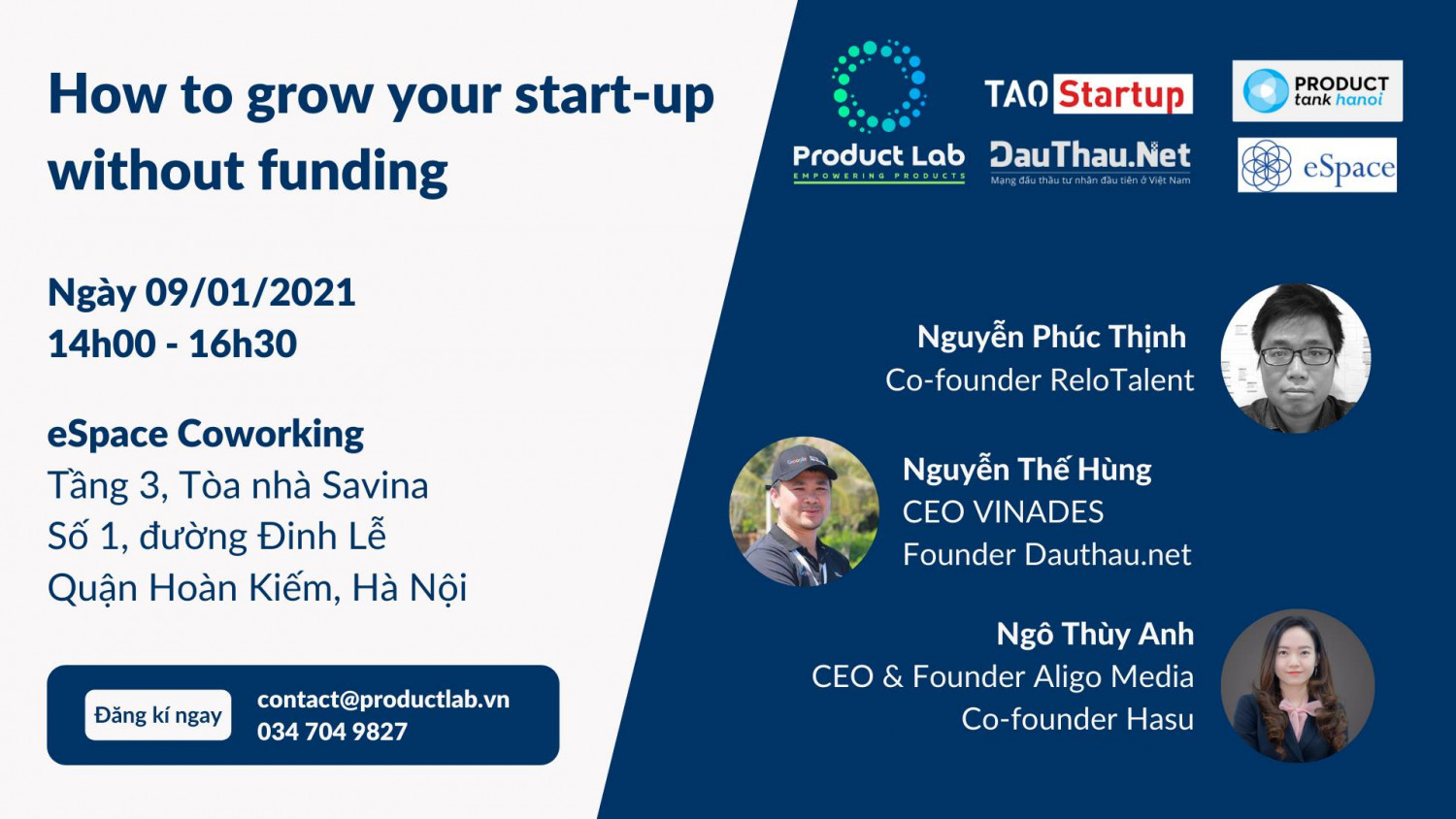 DauThau.Net tài trợ sự kiện dành cho cộng đồng start-up do Product Lab tổ chức