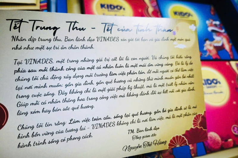 Lời chúc của Tổng giám đốc Nguyễn Thế Hùng gửi toàn thể nhân viên nhân dịp Tết trung thu 2025